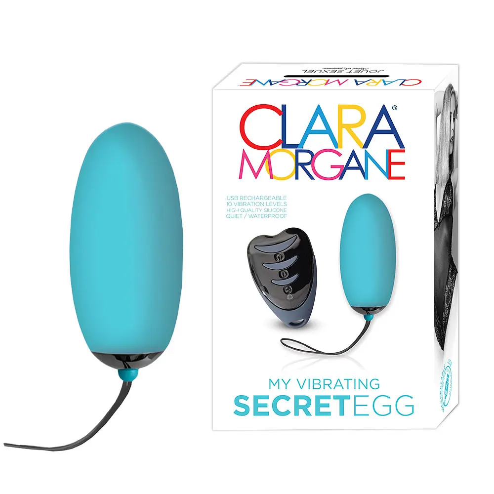 Віброяйце Clara Morgane Pro Secret Egg 7.5 см блакитний - фото 3