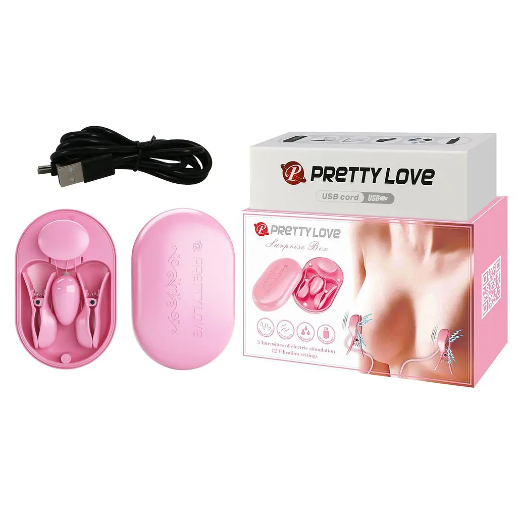 Набор для электростимуляции Pretty Love Surprise Box, 3 шт. (светло-розовый) - фото 2