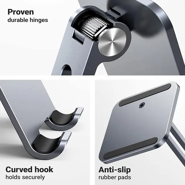 Тримач для планшета-телефона Ugreen LP134 Foldable Metal Tablet Stand - фото 4