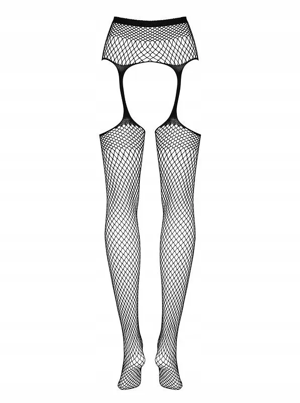 Колготки Obsessive Garter S815 з імітацією панчох S-L чорні - фото 4