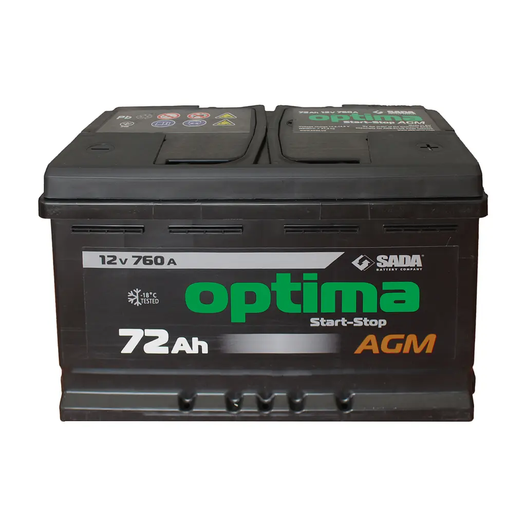 Автомобильный аккумулятор Optima AGM 6СТ-72 12В 72Ач 760А - фото 2