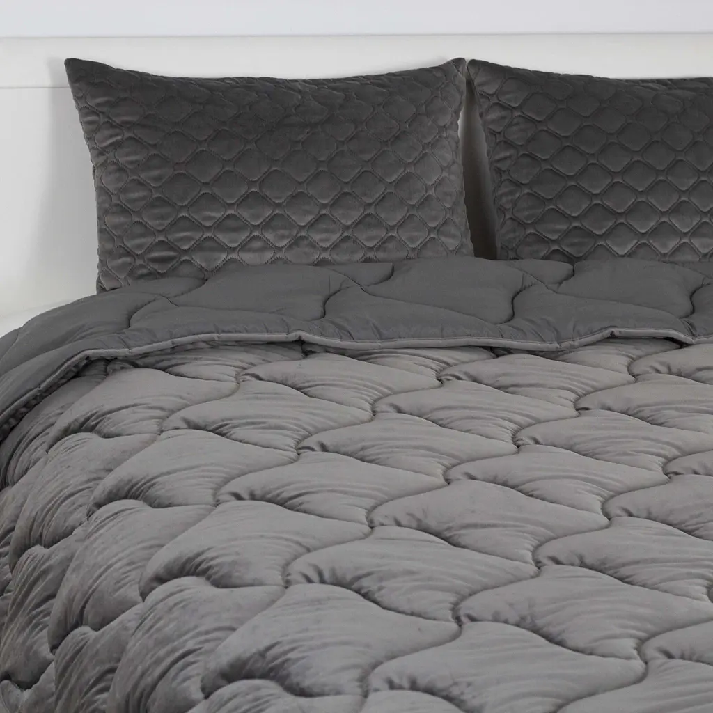 Ковдра ТЕП Velour 180x210 см темно-сіра (1-04871_34536) - фото 4