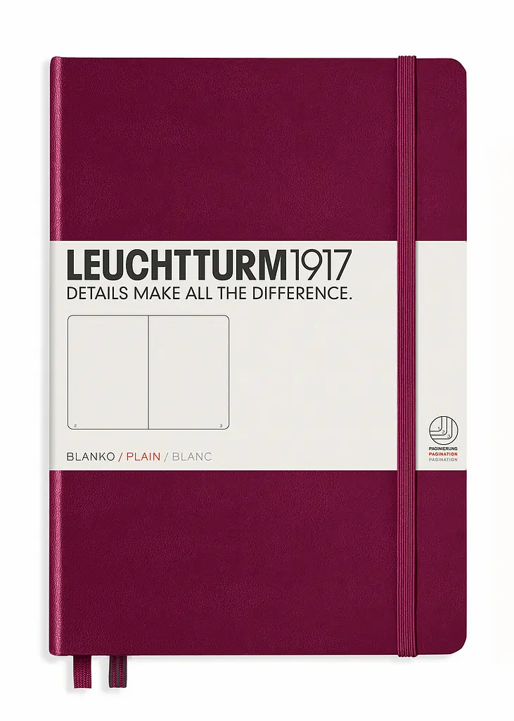Блокнот Leuchtturm1917 Середній, винний, чисті аркуші (359697) - фото 7