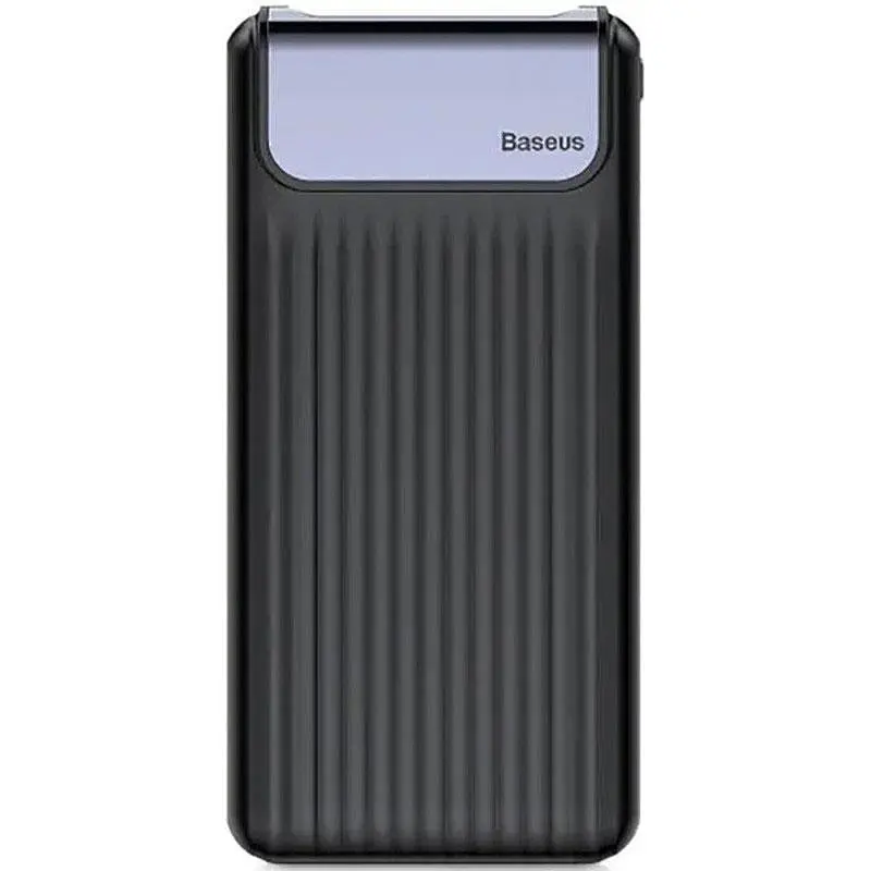 Портативна батарея Powerbank Baseus Thin QC3.0 M+T Dual input Digital LCD 10000 mAh PPYZ-C01 Black - фото 2