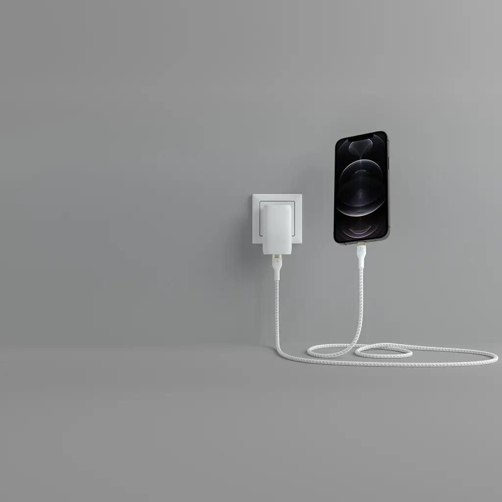 Кабель Belkin USB-C > Lightning заряджання/синхронізації 1м, Type-C, плетений, силіконовий, з ремінц teh0013624 - фото 3