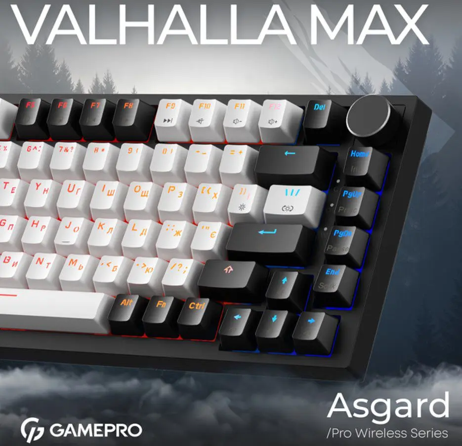 Клавіатура ігрова механічна GamePro MK-160-B MAX USB Hot-Swap Outemu Magnetic Switch Black-White - фото 4