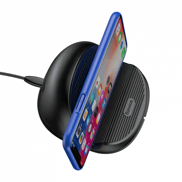 Бездротова настільна зарядна підставка BASEUS Silicone Horizontal Desktop QC 10W - фото 2