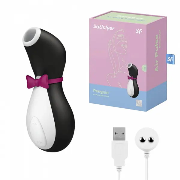 Вакуумный стимулятор клитора с вибрацией Satisfyer Pro Penguin Next Generation черный - фото 3