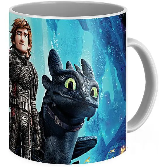 Кружка GeekLand Как приручить дракона выше облаков How to train your dragon HD.02.05 330 мл белая - фото 2