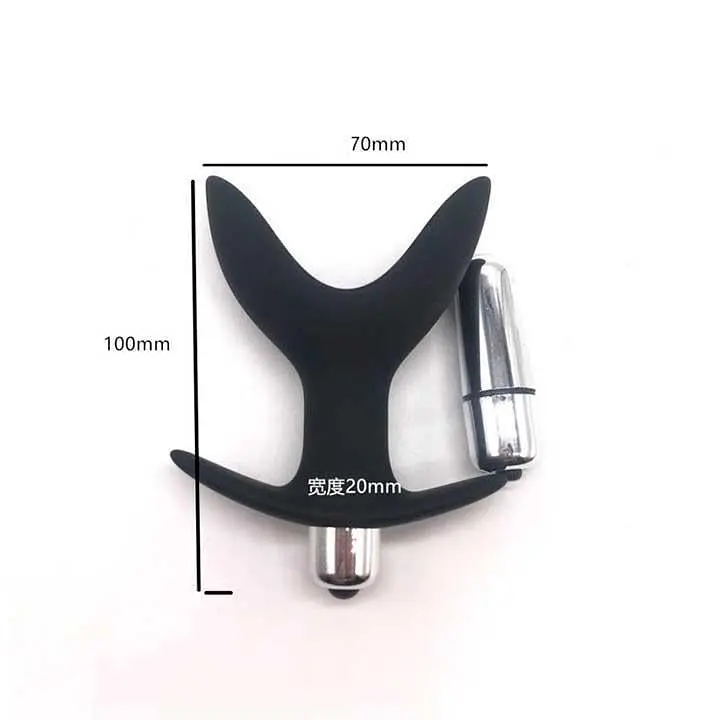 Вібраційна анальна пробка-розширювач Black Velvets Vibrating Anchor Plug 10 см K000406 - фото 3