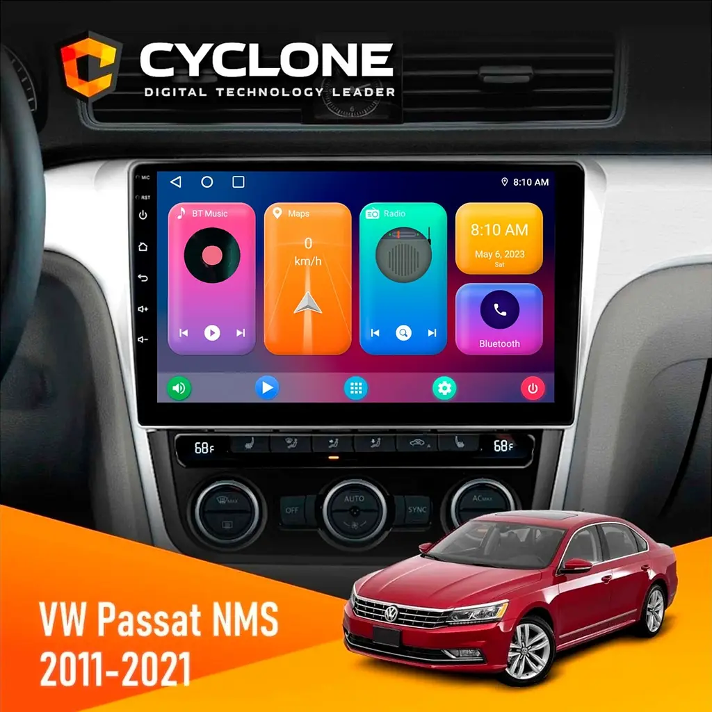 Штатна магнітола Volkswagen Passat NMS 2011-2021 Cyclone C10-001 2x32 CPL Cyclone (НФ-00004583)