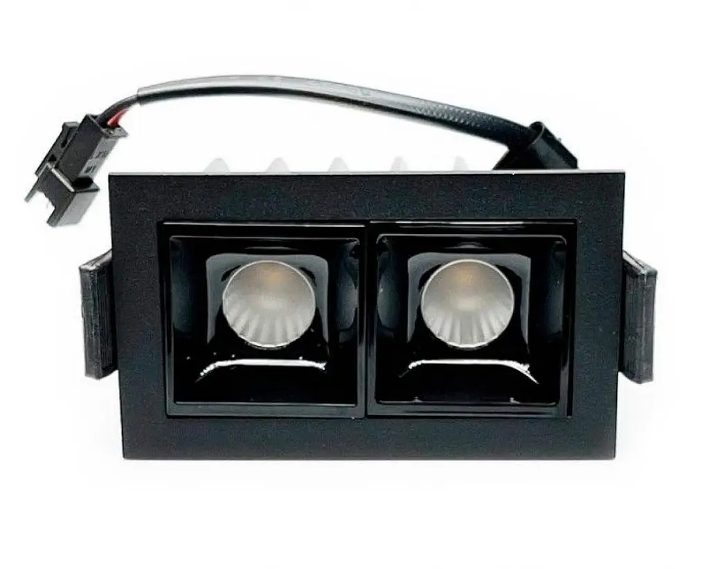 Світильник точковий врізний KLOODI KD-POINT 2X2 4W 3K BK - фото 2