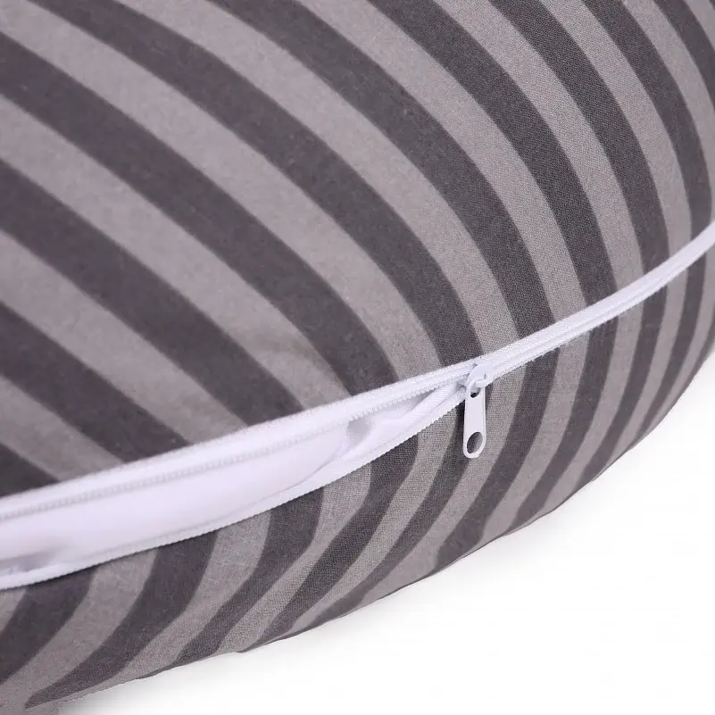 Подушка для беременных и кормления MirSon №5016 Color Line Stripe Gray 30х170 см серая (2200010969764) - фото 3