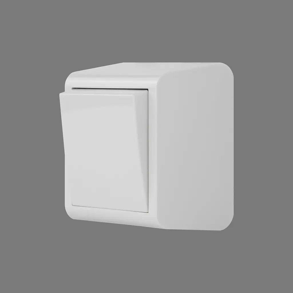 Вимикач 1-ий накладний Ovivo Electric Nivo білий - фото 4