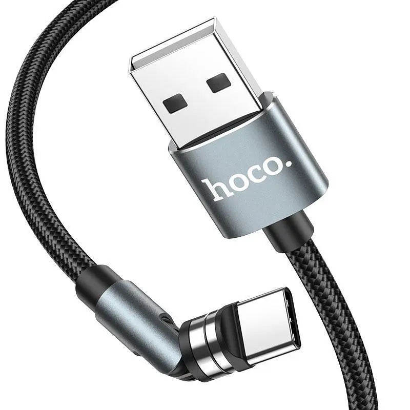 USB Cable Hoco U94 Universal Rotating Type-C Black 1.2m - фото 2