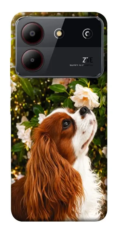 TPU чохол Demsky Flower spaniel для ZTE Blade A54 4G