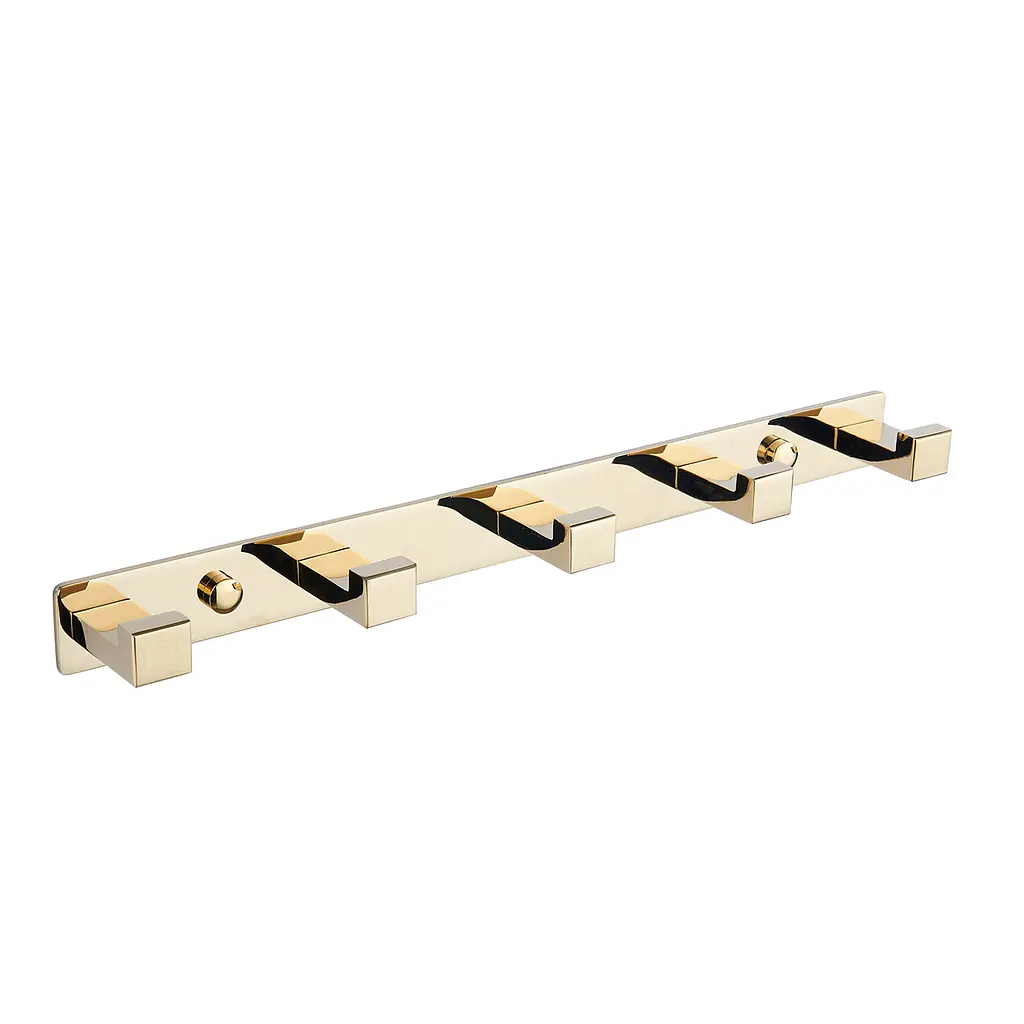 Гачок для рушників VBI Quadro gold п'ятірний VBI-049705GL, Золотий