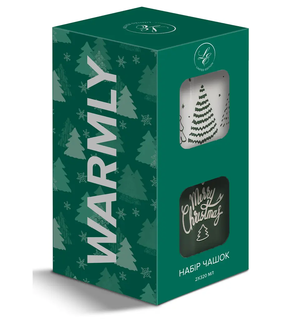 Набір чашок Limited Edition NY Warmly Green 2 шт. 320 мл (TRSC-BH5019-M01) - фото 2