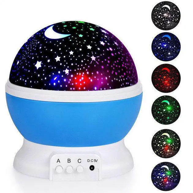Нічник проектор зоряного неба шар Star Master Dream блакитний - фото 2