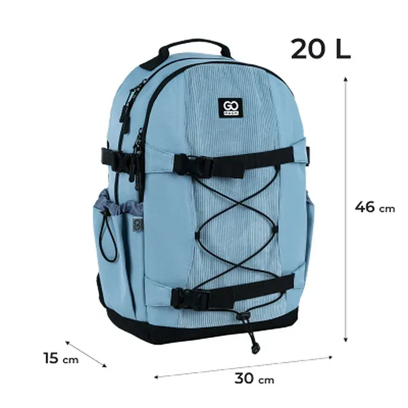 Рюкзак шкільний GoPack Education Teens 186 блакитний (GO25-186L-2) - фото 2