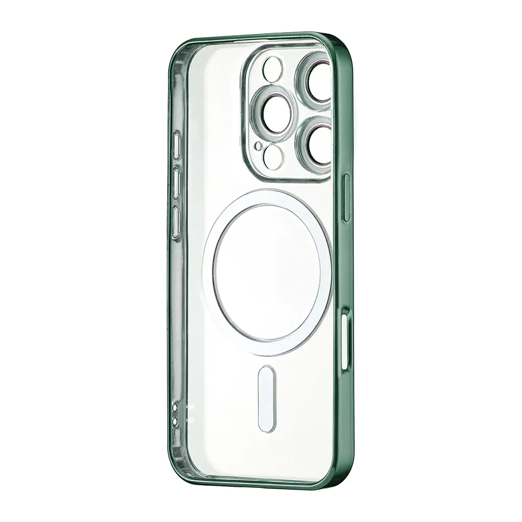 Чохол Ductil Metallic Edge with MagSafe (Protected Camera & Lens) iPhone 16 Pro Dark Green - фото 3