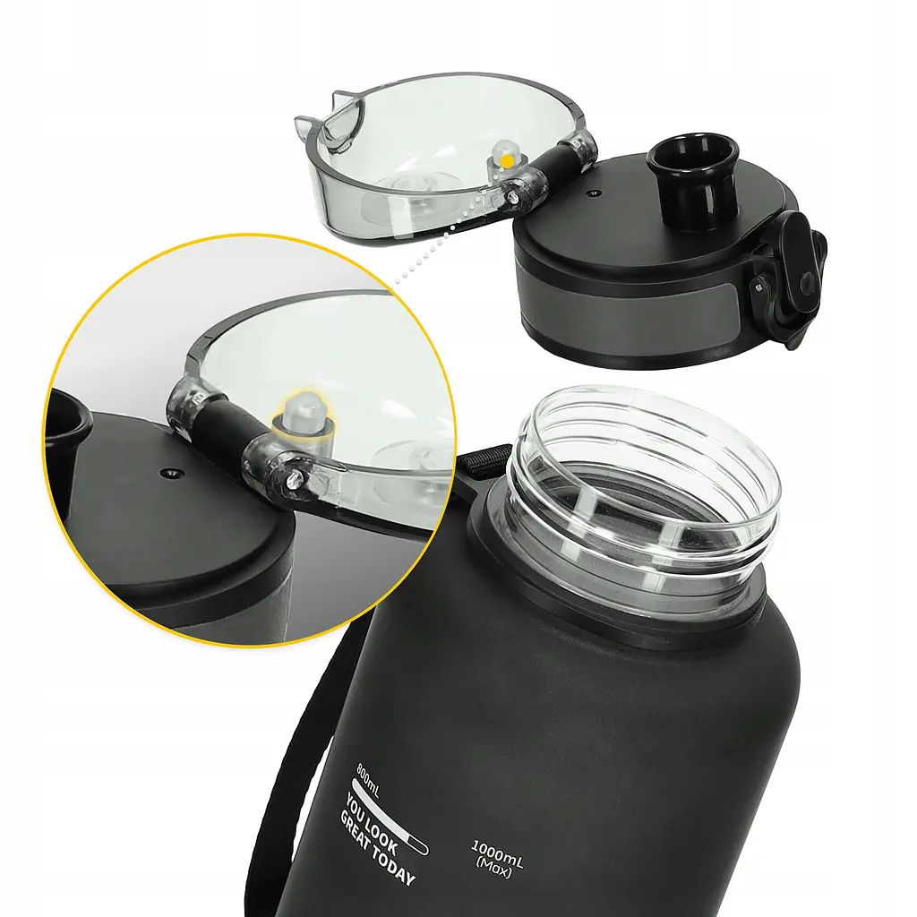 Пляшка для води 4FIZJO спортивна 1000 мл Black (P-5905973403788) - фото 11