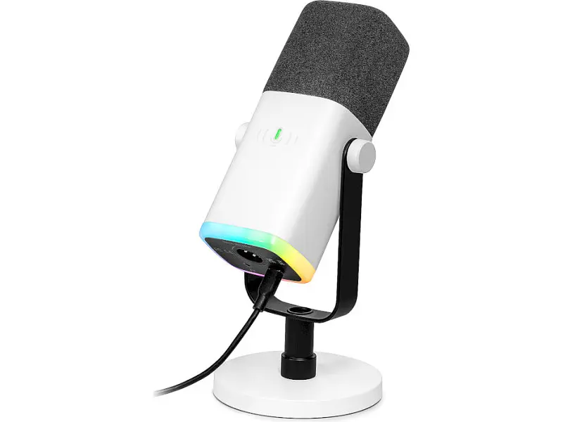 Мікрофон студійний/ для стрімінгу, подкастів Fifine AmpliGame AM8W White - фото 2