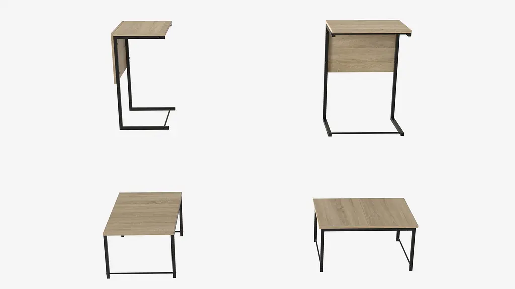 Стол журнальный приставной Терри Комбо Ferrum-decor 345x662x440 Черный металл ДСП Дуб Сонома 16 мм (FRD-105139) - фото 7