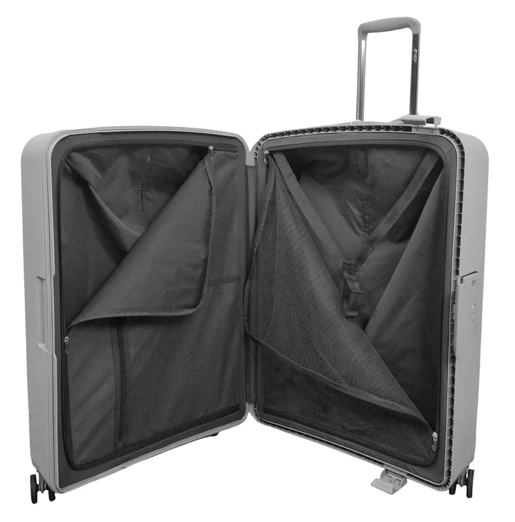 Валіза велика Airtex 229 L поліпропілен 78×53×30 см Сріблястий - фото 2