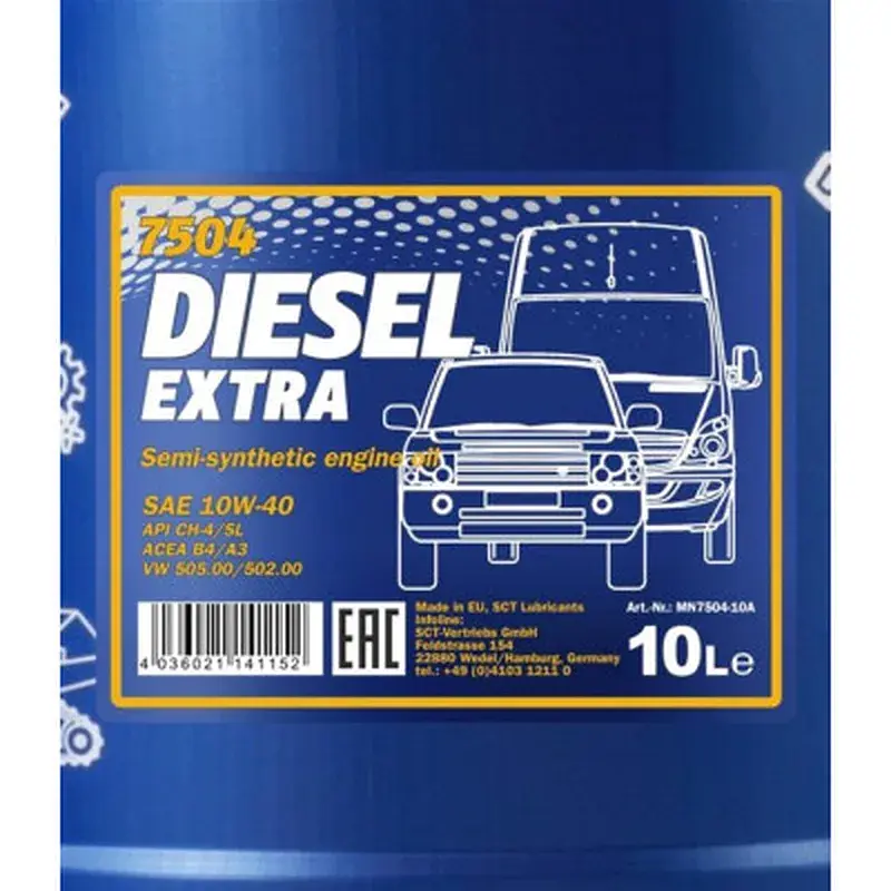 Моторна олива Mannol DIESEL EXTRA 10л 10W-40 (MN7504-10) - фото 2