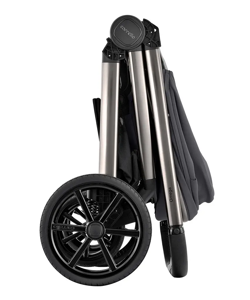 Коляска універсальна 2 в 1 Omega Excellent Grey з LED підсвічуванням для дітей до 22 кг CARRELLO Сірий - фото 9