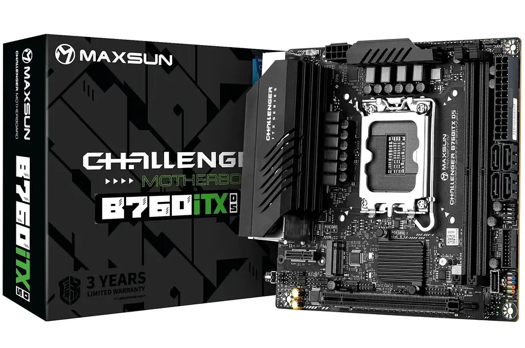 Материнська плата MAXSUN Terminator B760ITX D5 (MS-CHALLENGER B760ITX D5) (Socket 1700, Intel B760, Mini-ITX) - фото 6