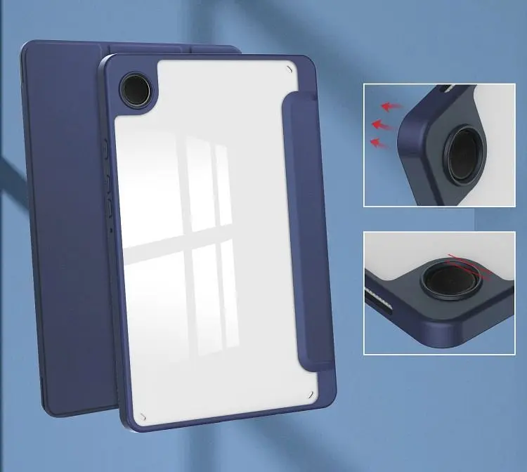 Чехол TPUCristal SlimTPU Spen holder Samsung Galaxy Tab A9 8.7 X110 X115 Синий - фото 8