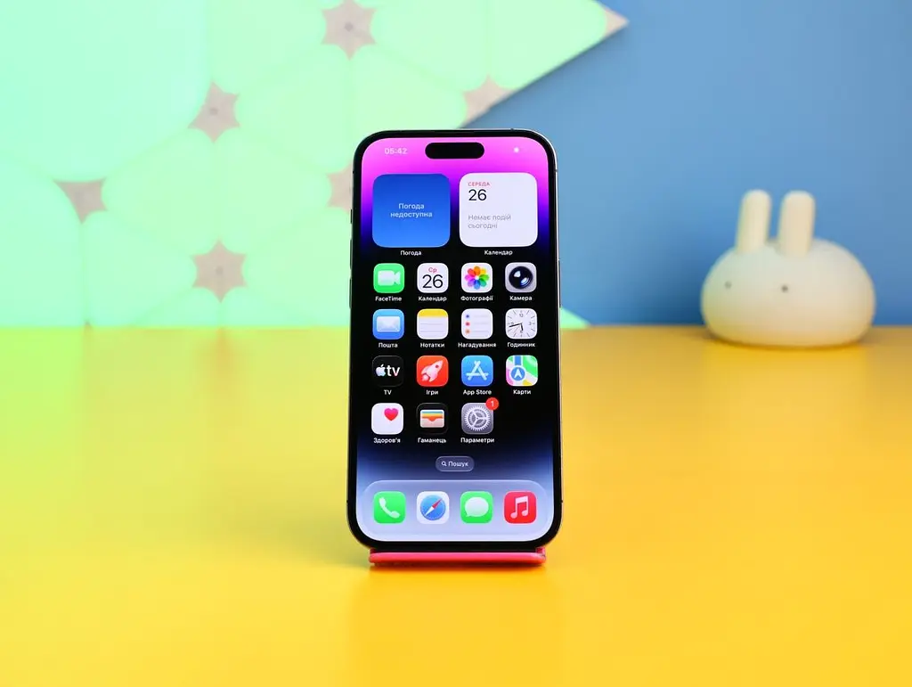 Смартфон Apple iPhone 14 Pro 128 ГБ темно-фіолетовий (MQ0G3) б/в [176230] - фото 2