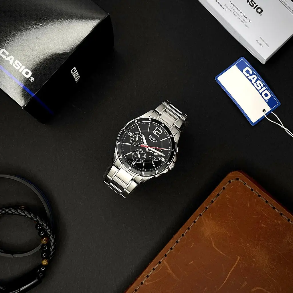 Чоловічий годинник Casio MTP-1374D-1A Сріблястий ( AT1141-0315 ) - фото 2