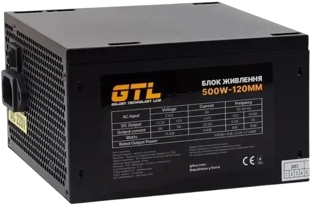 Блок живлення GTL Gaming Star 500W (GTLGS500BK) - фото 3