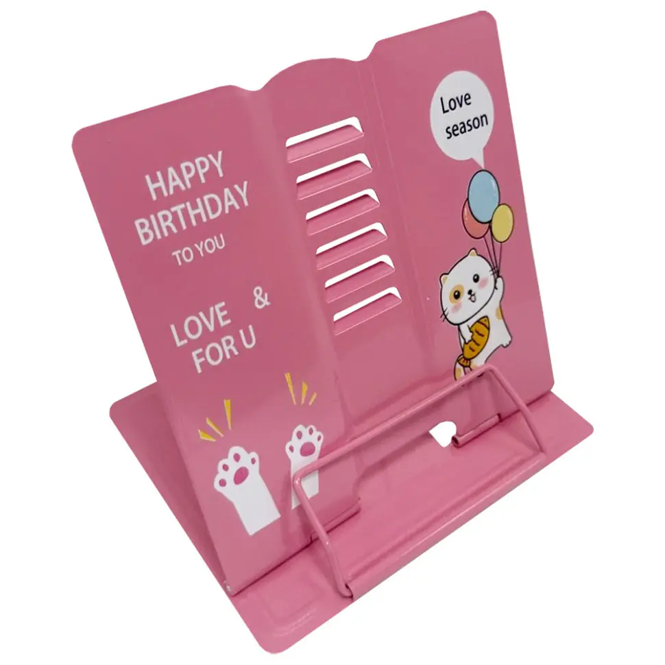 Підставка для книг "Animals" 555-389-S(Pink) металева