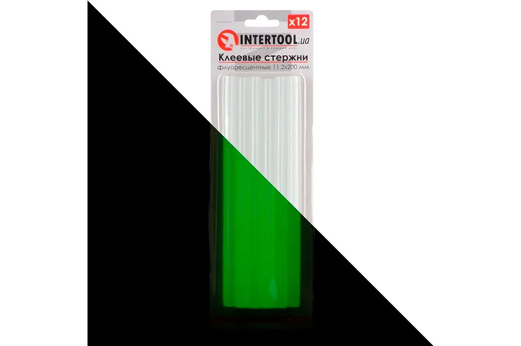Клеевые стержни универсальные Intertool 11.2 x 200 мм флуоресцентные (в упаковке 12 шт.) RT-1038 - фото 2
