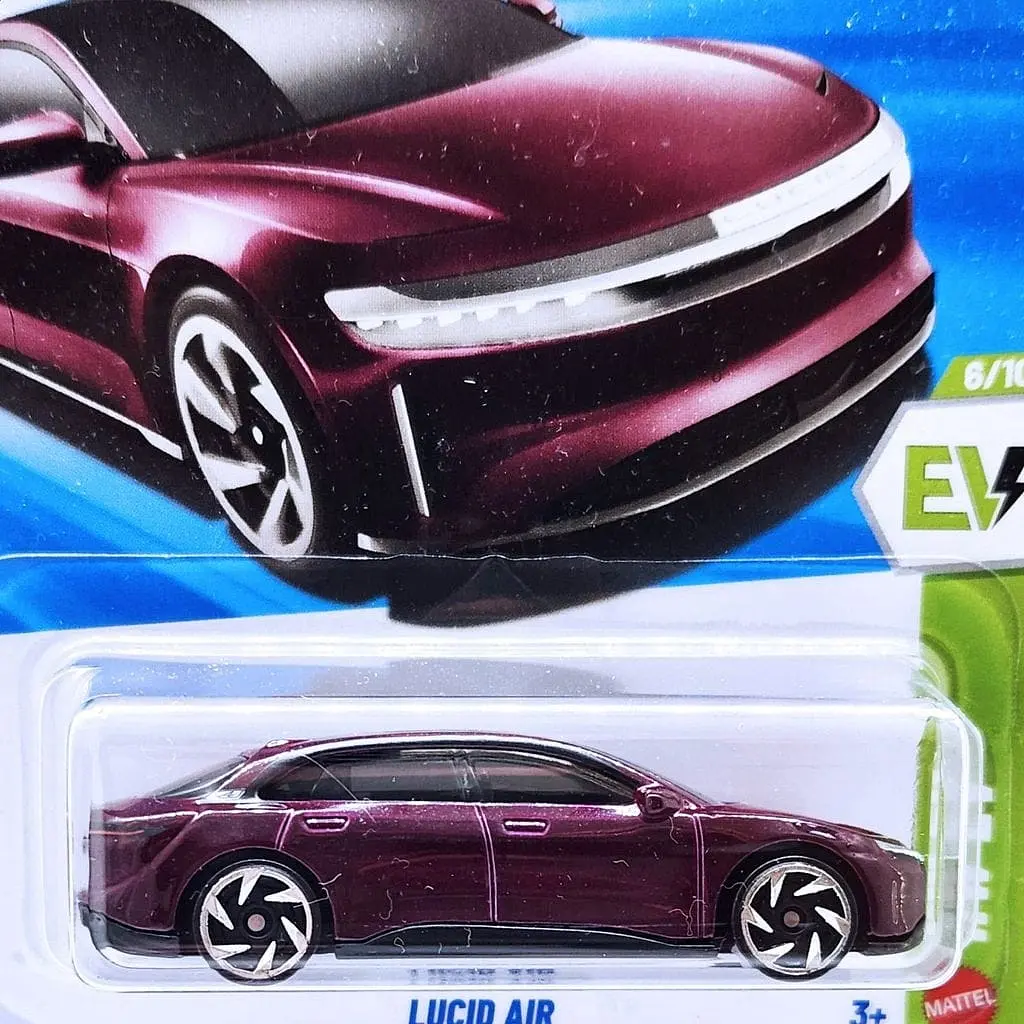 Базовая машинка Hot Wheels HW EV Lucid Air красная JJJ28-N9C0C - фото 2