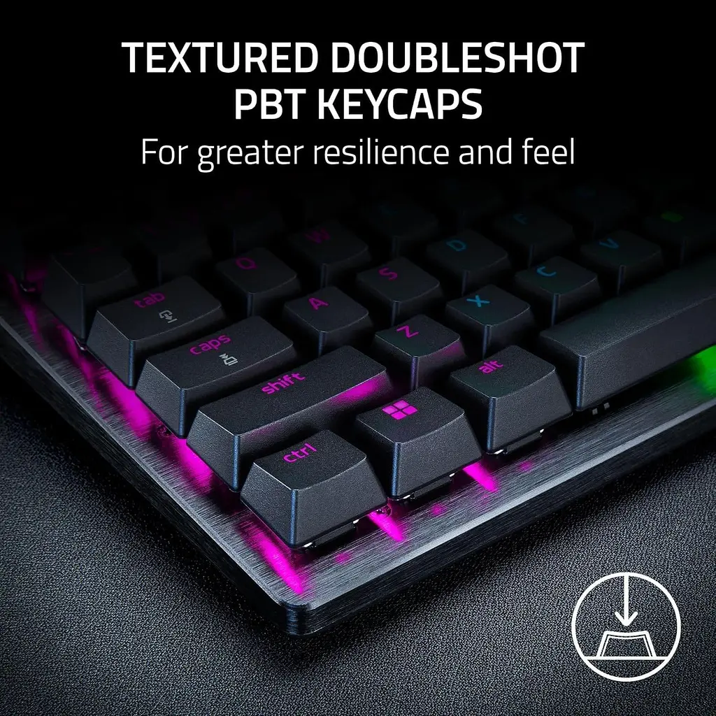 Клавиатура Razer Huntsman V3 Pro 8 кГц 104 клавиш, аналоговый оптический переключатель Gen-2, USB-A, EN, RGB, черная (RZ03-05530100-R3M1) - фото 6