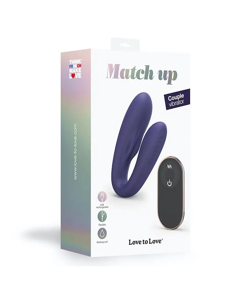 Вібратор Love to Love Match Up, 9 см (синій) - фото 3