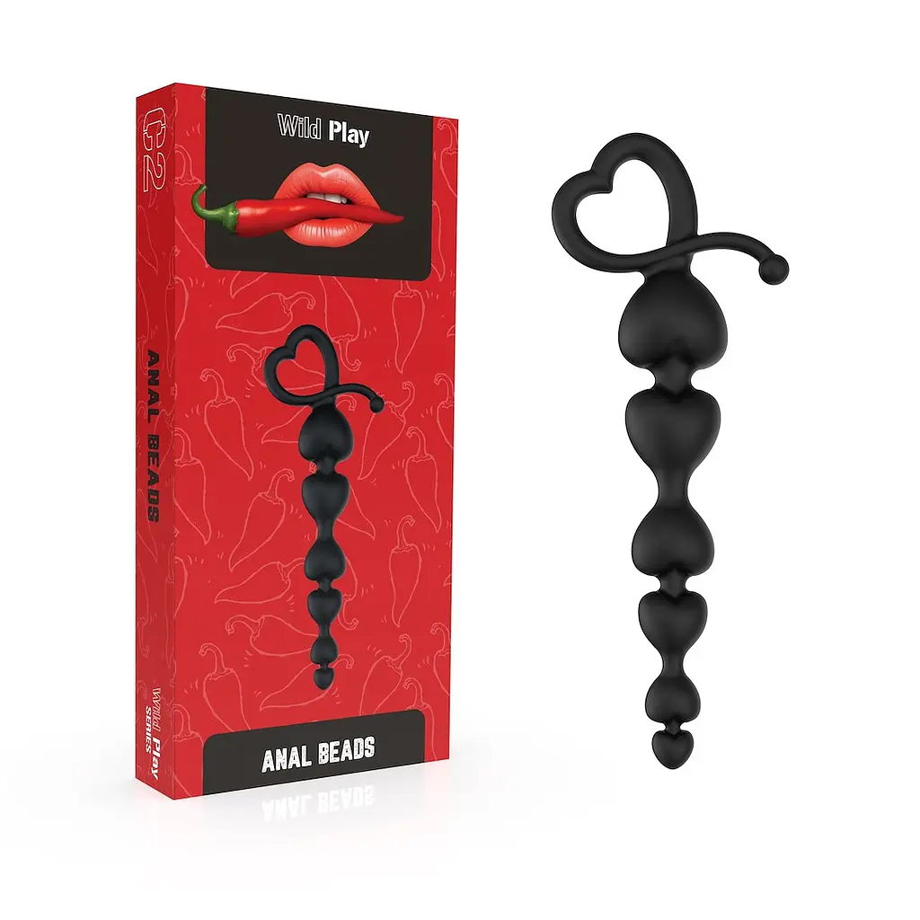 Анальний ланцюжок Erospace Wild Play C2 18.3 см (чорний) - фото 8