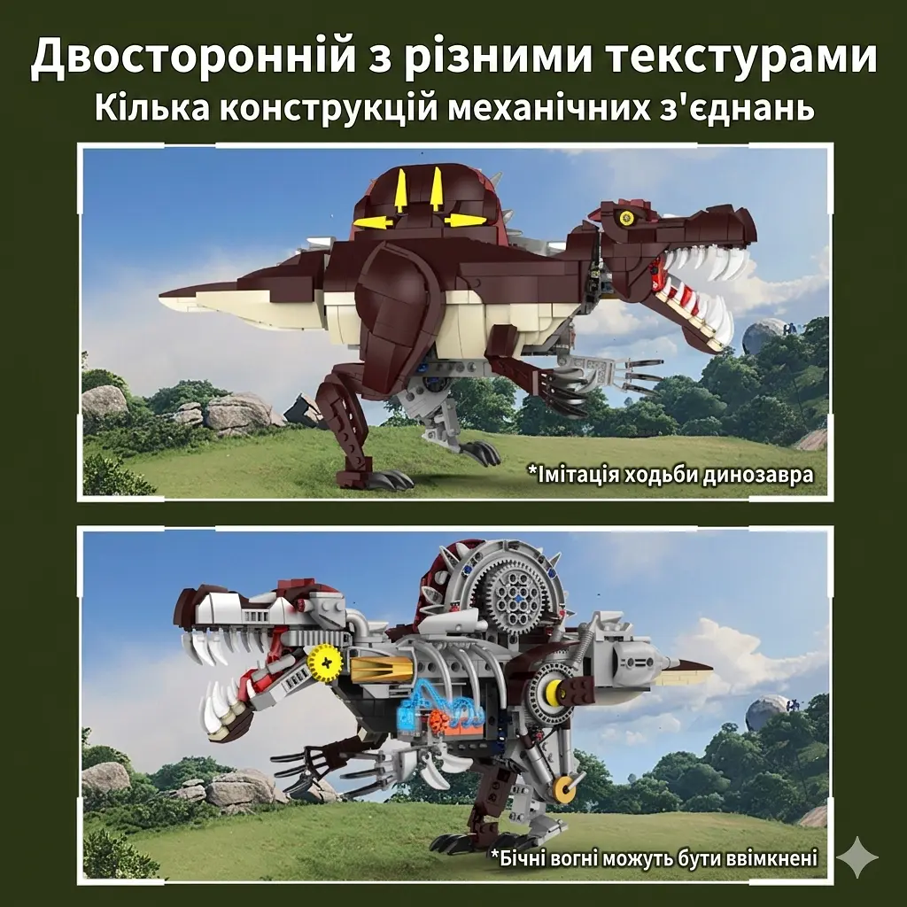 Конструктор динозавр Спинозавр Mechanical Spinosaurus от детей и взрослых, 742 детали - фото 3