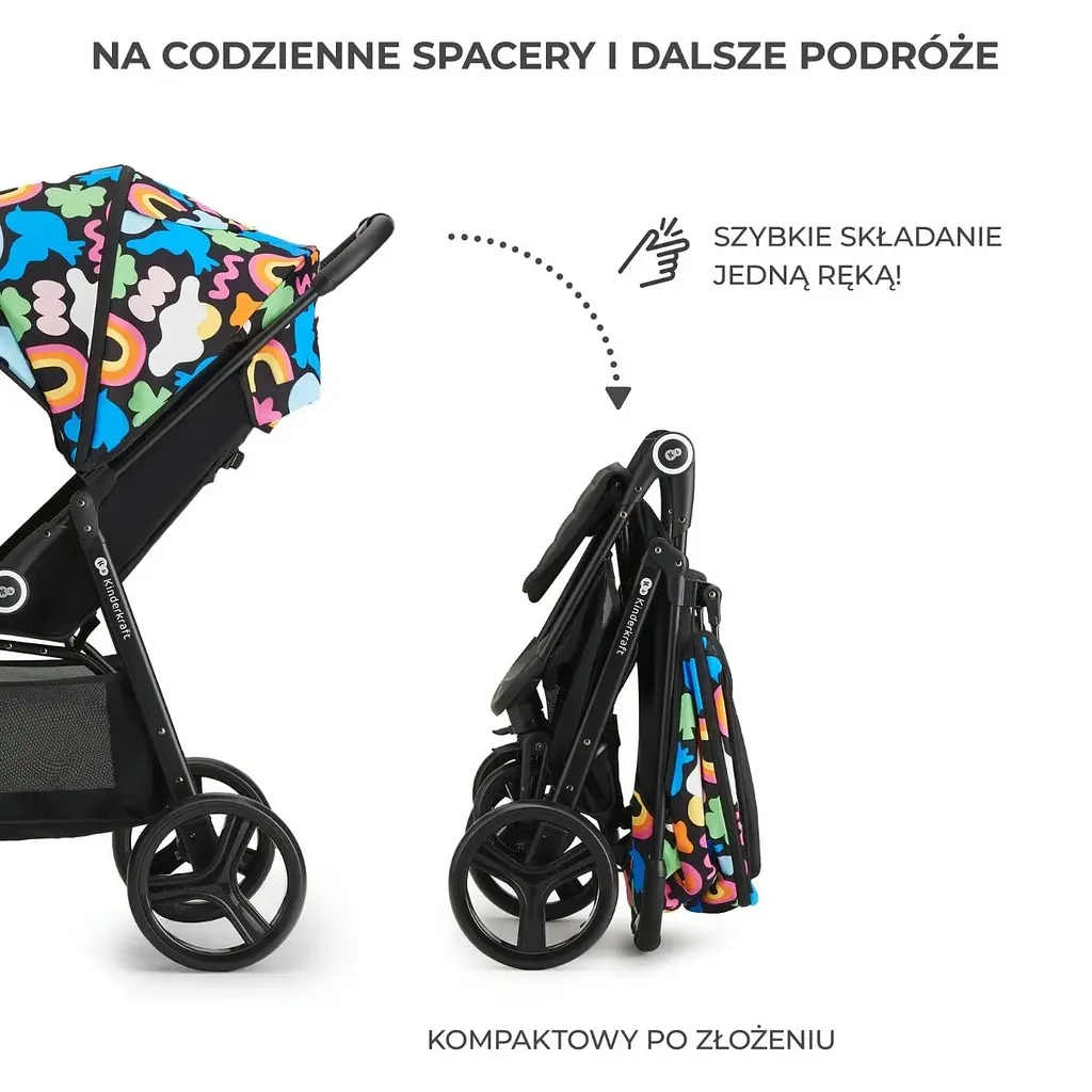 Прогулянкова коляска Kinderkraft Grande Plus, Black (4442) - фото 4