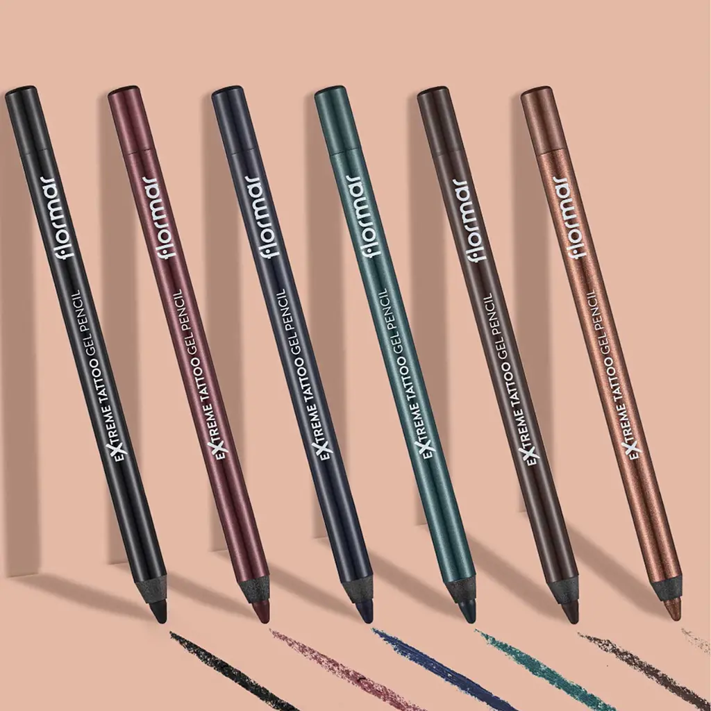 Гелевий олівець для очей Flormar Extreme Tattoo Gel Pencil, 05 Very Bery Бордовий - фото 4