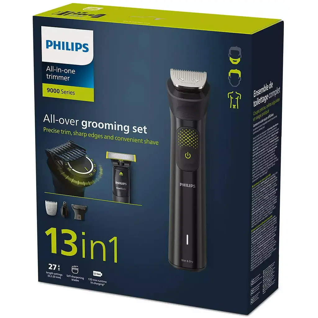 Універсальний триммер Philips Series 9000 All-in-One Trimmer MG9530/15 13 в 1, сірий - фото 5