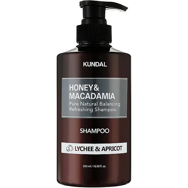 Шампунь відновлюючий "Лічі & Абрикос" Kundal Honey & Macadamia Nature Shampoo Lychee&Apricot 500 мл
