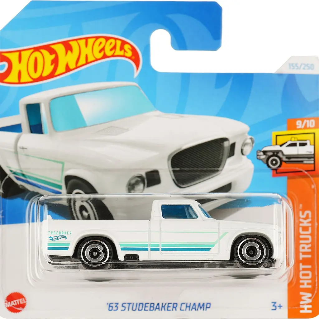 Набор: Базовая машинка Hot Wheels HW Hot Trucks 63 Studebaker Champ белый (5785) + Базовая машинка Hot Wheels HW Fast Foodie Dessert Drifter желтая (5785) - фото 2