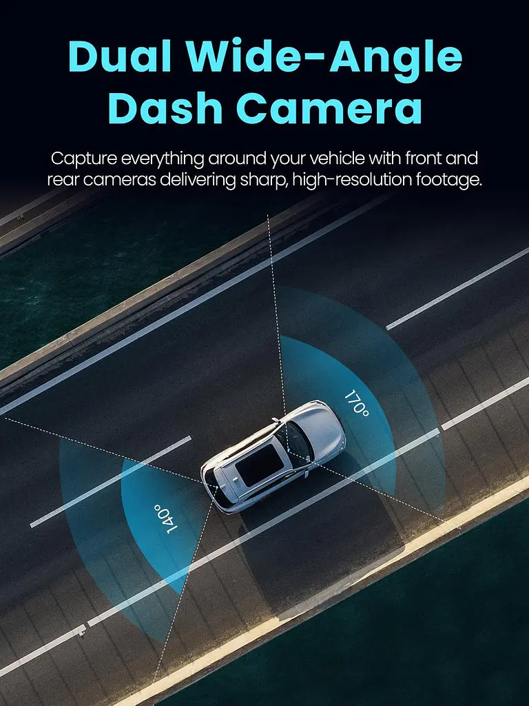 Автомобільні камери E3 1080P Full HD Dash Cam спереду та ззаду - фото 3