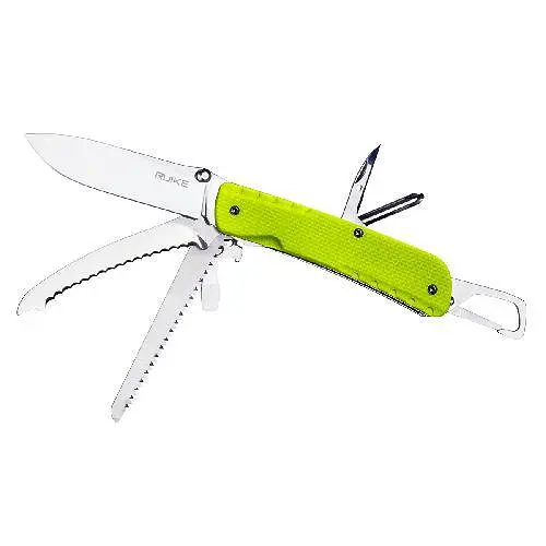 Багатофункціональний ніж Ruike Trekker LD43, (8.5 см) 12C27 / G10 зелений, 15 інстр. - фото 2